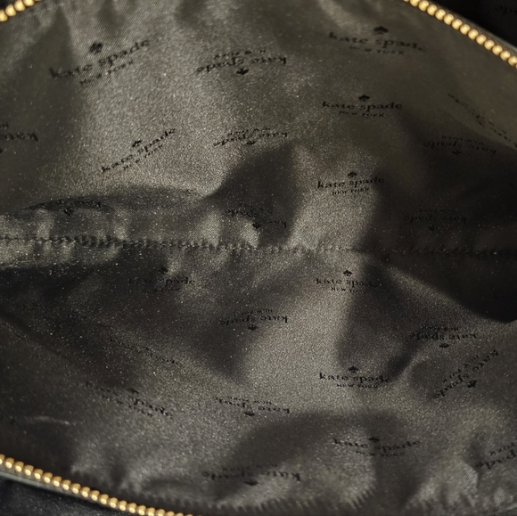 NWOT Kate Spade Lena Large Triple Compartment Black Pebbled Leather Shoulder Bag - Picture 5 of 12